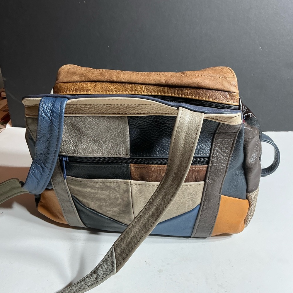 Multicolor Leather Patchwork Men's Bag - image 2